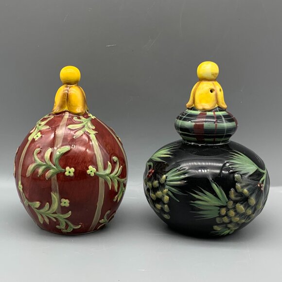 Certified International "Holiday Splendor" Salt & Pepper Ornament Shakers - Picture 1 of 10